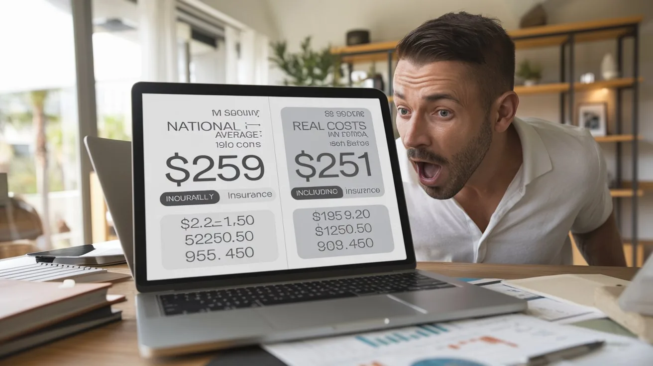 South Florida mortgage calculator comparison — buyer shocked seeing difference between national average and real South Florida costs