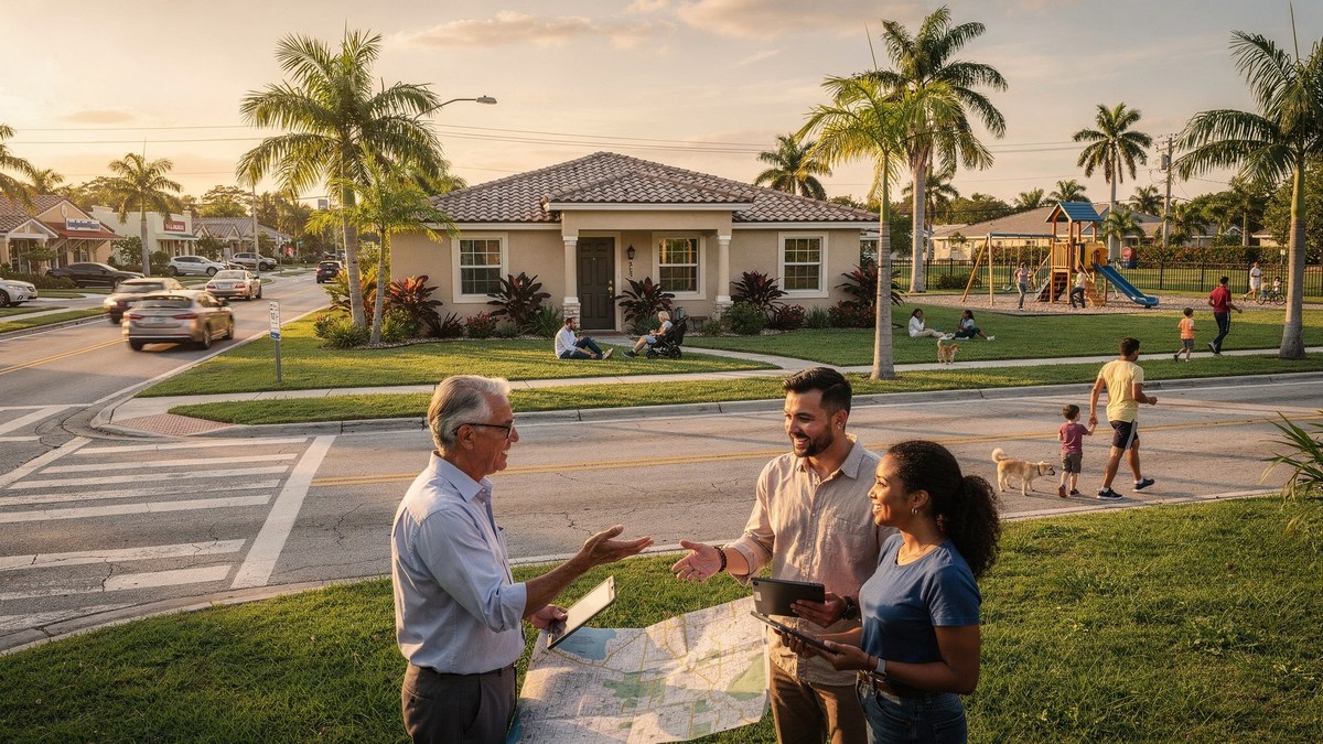 First-time buyers compare commute, services, parks, and home fit in the Homestead area.