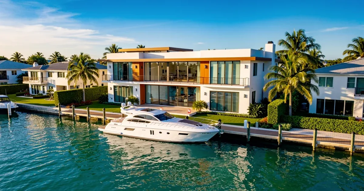 Vista aérea de zonas costeras y suburbanas del Condado de Broward