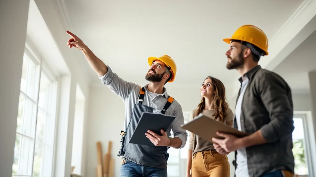 How to buy a home South Florida inspection — licensed general contractor walking couple through pre-purchase inspection