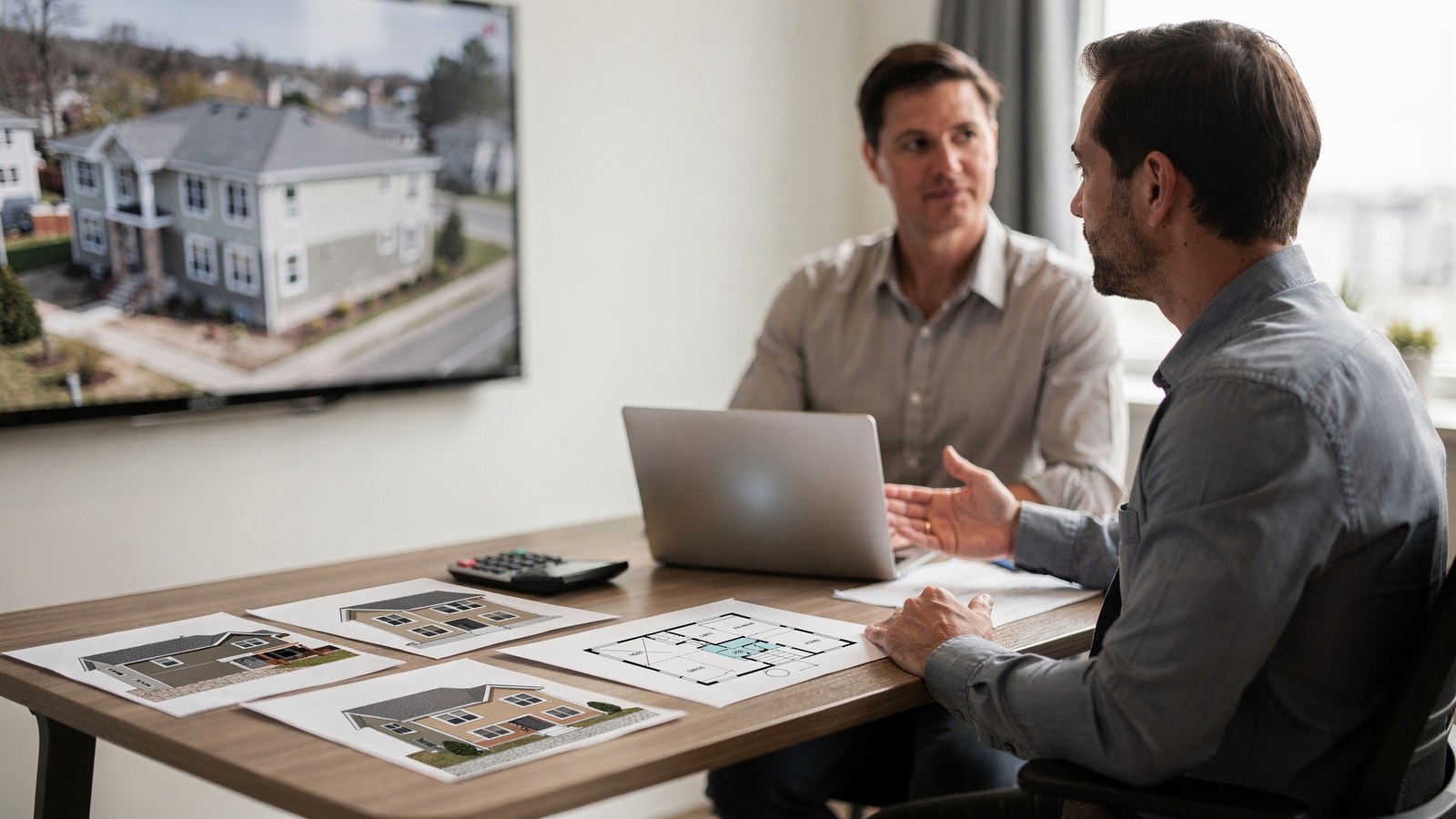 A South Florida real estate investor reviewing a small multifamily property with a trusted advisor.