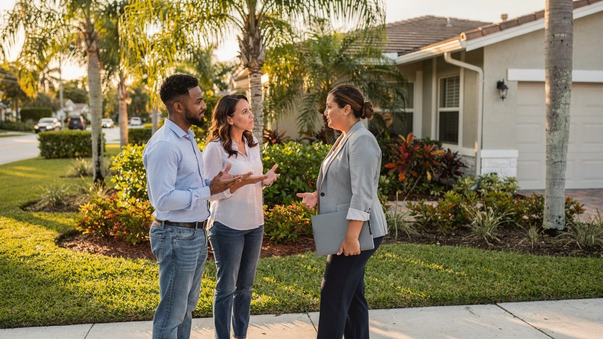 Homebuyers review the exact Palmetto Bay property and confirm which village and county services apply.