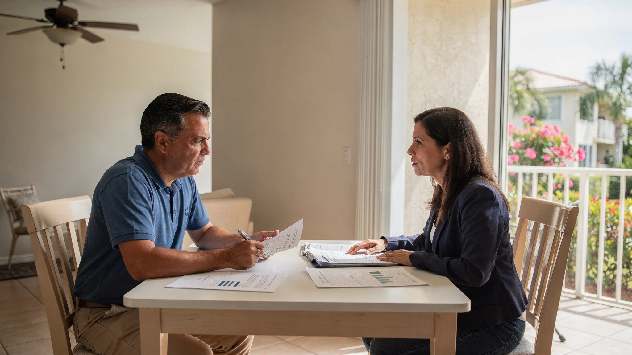 Buyer reviewing Boca Raton property records, association documents, insurance, and ownership costs