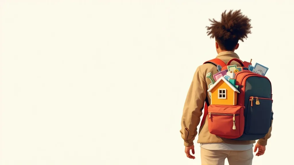 Backpack analogy showing existing financial obligations before adding a mortgage