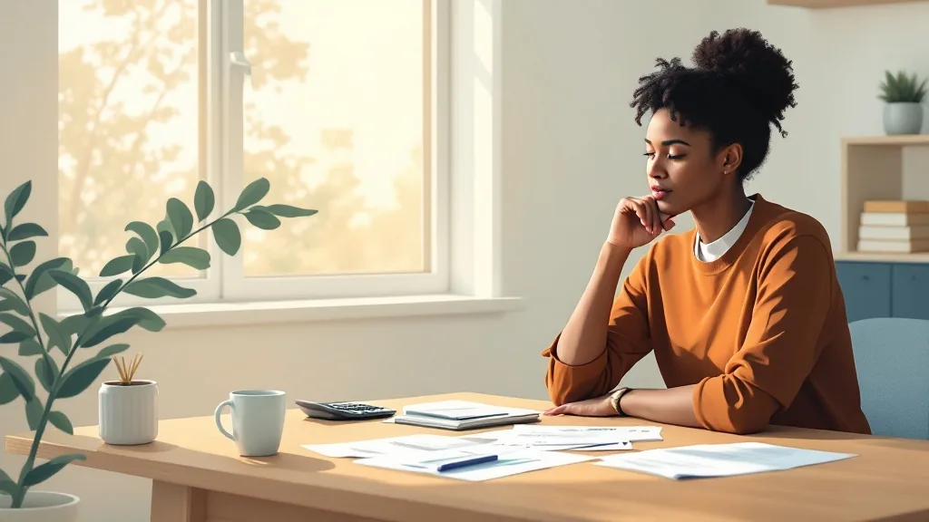 First-time buyer learning debt-to-income ratio in a calm educational setting