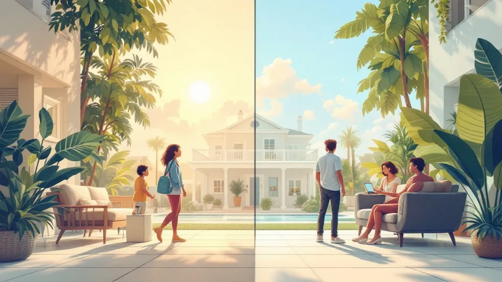 Split-scene analogy comparing an early RSVP-style estimate with a more verified financing step