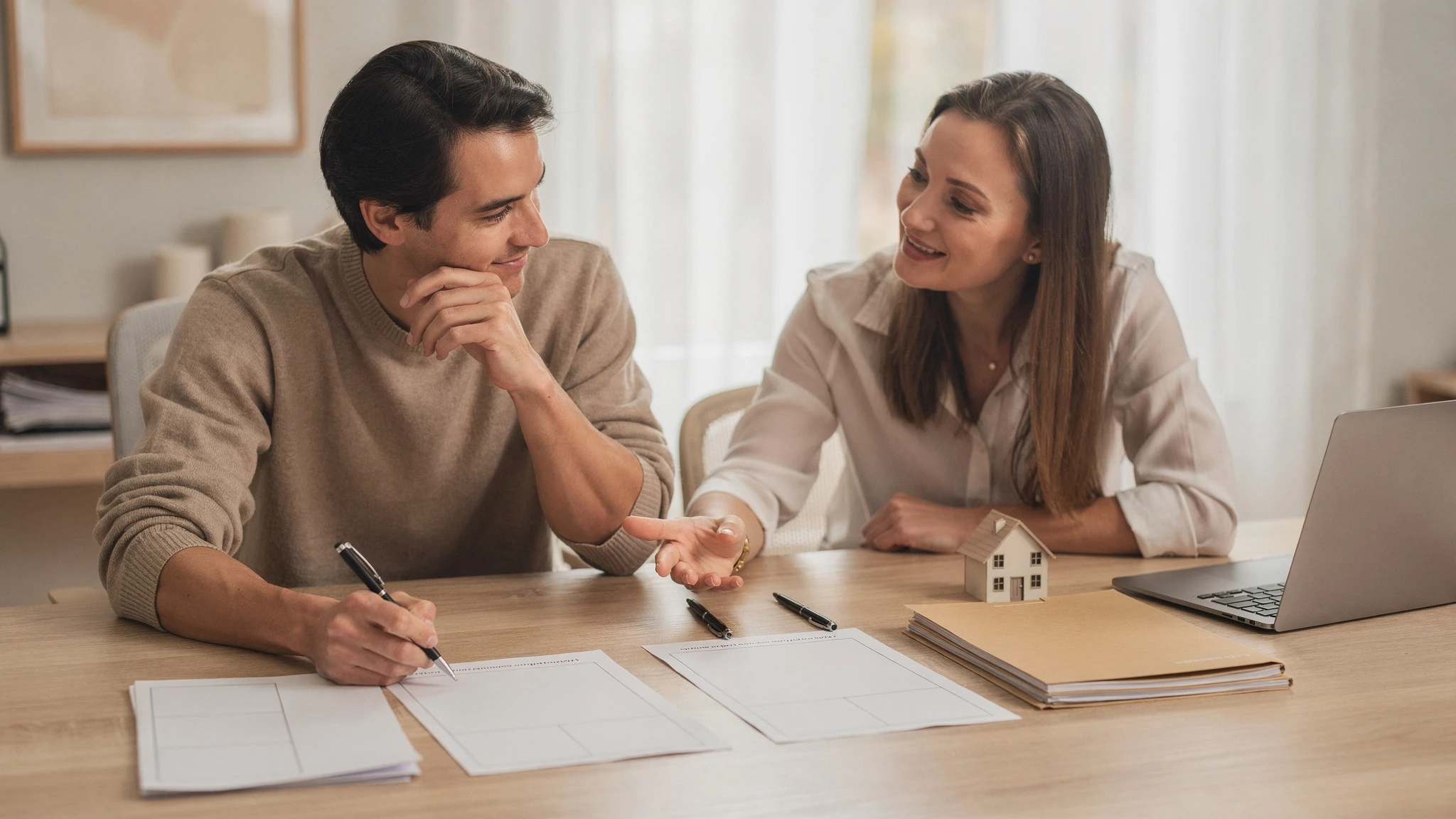 A calm buyer reading about different loan types presented as neutral rule systems rather than rankings